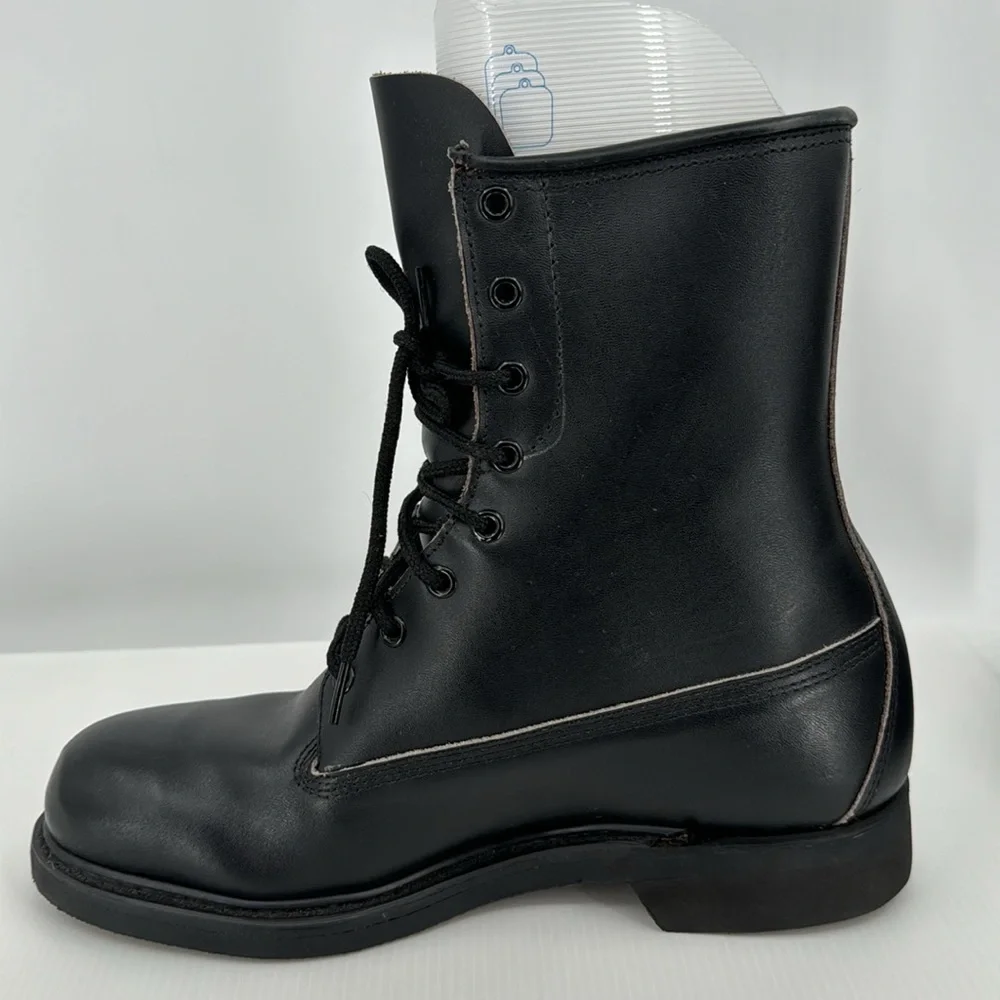 NWOB Vtg Biltrite ANSI Z41 PT83 1990 Boots Black Leather Steel Toe Men's size 8D